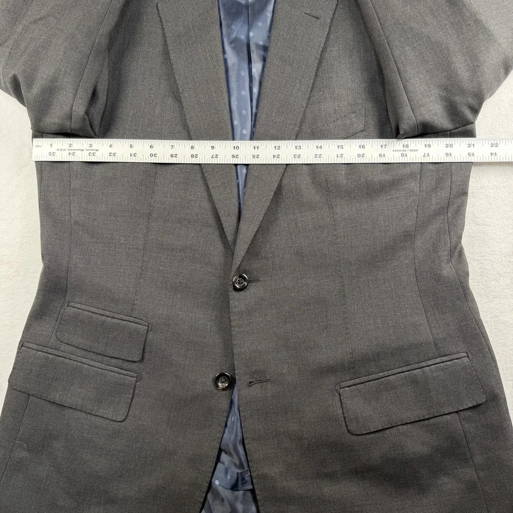 Michael Andrews BESPOKE Holland Sherry Suit 42LT 36x33 Charcoal Surgeon Cuffs